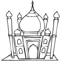 Dessin à colorier: Mosquée (Bâtiments et Architecture) #64577 - Coloriages à Imprimer Gratuits