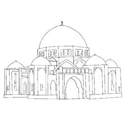Dessin à colorier: Mosquée (Bâtiments et Architecture) #64595 - Coloriages à Imprimer Gratuits