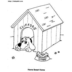 Dessin à colorier: Niche à chien (Bâtiments et Architecture) #62337 - Coloriages à Imprimer Gratuits