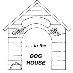 Dessin à colorier: Niche à chien (Bâtiments et Architecture) #62350 - Coloriages à Imprimer Gratuits