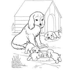 Dessin à colorier: Niche à chien (Bâtiments et Architecture) #62367 - Coloriages à Imprimer Gratuits