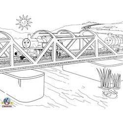 Dessin à colorier: Pont (Bâtiments et Architecture) #62854 - Coloriages à Imprimer Gratuits