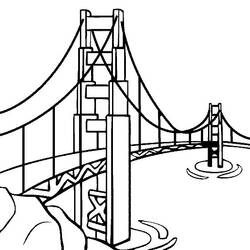 Dessin à colorier: Pont (Bâtiments et Architecture) #62877 - Coloriages à Imprimer Gratuits