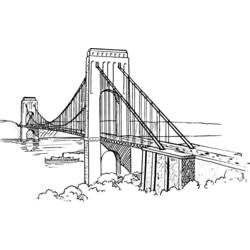 Dessin à colorier: Pont (Bâtiments et Architecture) #62933 - Coloriages à Imprimer Gratuits