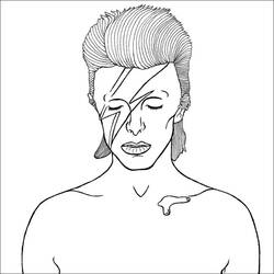 Dessin à colorier: David Bowie (Célébrités) #122245 - Coloriages à Imprimer Gratuits