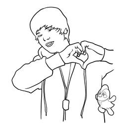 Dessin à colorier: Justin Bieber (Célébrités) #122442 - Coloriages à Imprimer Gratuits