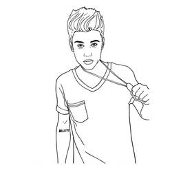 Dessin à colorier: Justin Bieber (Célébrités) #122445 - Coloriages à Imprimer Gratuits