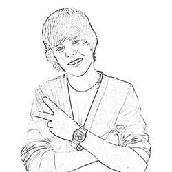 Dessin à colorier: Justin Bieber (Célébrités) #122448 - Coloriages à Imprimer Gratuits