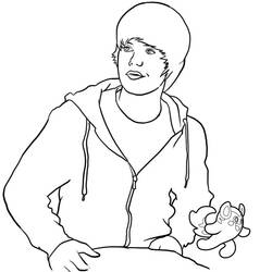 Dessin à colorier: Justin Bieber (Célébrités) #122454 - Coloriages à Imprimer Gratuits