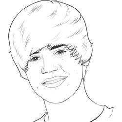 Dessin à colorier: Justin Bieber (Célébrités) #122460 - Coloriages à Imprimer Gratuits