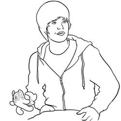 Dessin à colorier: Justin Bieber (Célébrités) #122461 - Coloriages à Imprimer Gratuits