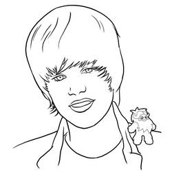 Dessin à colorier: Justin Bieber (Célébrités) #122468 - Coloriages à Imprimer Gratuits