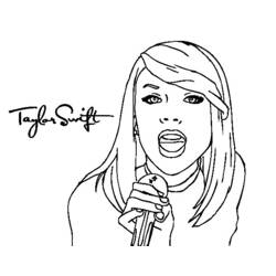 Dessin à colorier: Taylor Swift (Célébrités) #123848 - Coloriages à Imprimer Gratuits