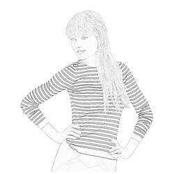 Dessin à colorier: Taylor Swift (Célébrités) #123867 - Coloriages à Imprimer Gratuits