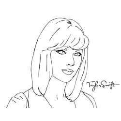Dessin à colorier: Taylor Swift (Célébrités) #123873 - Coloriages à Imprimer Gratuits