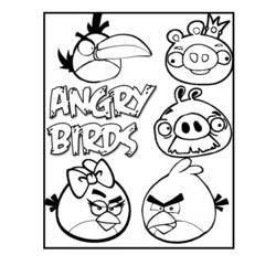 Dessin à colorier: Angry Birds (Dessins Animés) #25014 - Coloriages à Imprimer Gratuits