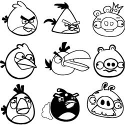 Dessin à colorier: Angry Birds (Dessins Animés) #25015 - Coloriages à Imprimer Gratuits