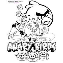 Dessin à colorier: Angry Birds (Dessins Animés) #25066 - Coloriages à Imprimer Gratuits