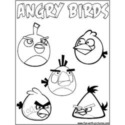 Dessin à colorier: Angry Birds (Dessins Animés) #25068 - Coloriages à Imprimer Gratuits