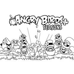 Dessin à colorier: Angry Birds (Dessins Animés) #25077 - Coloriages à Imprimer Gratuits
