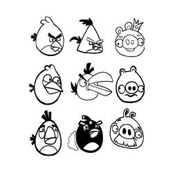 Dessin à colorier: Angry Birds (Dessins Animés) #25106 - Coloriages à Imprimer Gratuits