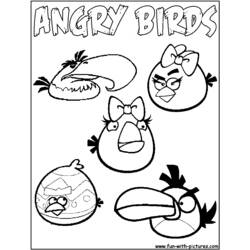 Dessin à colorier: Angry Birds (Dessins Animés) #25127 - Coloriages à Imprimer Gratuits
