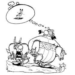 Dessin à colorier: Asterix et Obelix (Dessins Animés) #24409 - Coloriages à Imprimer Gratuits