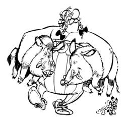 Dessin à colorier: Asterix et Obelix (Dessins Animés) #24432 - Coloriages à Imprimer Gratuits