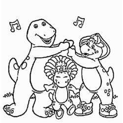 Dessin à colorier: Barney et ses amis (Dessins Animés) #40936 - Coloriages à Imprimer Gratuits