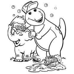 Dessin à colorier: Barney et ses amis (Dessins Animés) #41007 - Coloriages à Imprimer Gratuits