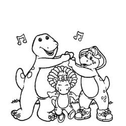 Dessin à colorier: Barney et ses amis (Dessins Animés) #41054 - Coloriages à Imprimer Gratuits
