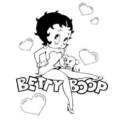 Dessin à colorier: Betty Boop (Dessins Animés) #25920 - Coloriages à Imprimer Gratuits
