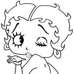 Dessin à colorier: Betty Boop (Dessins Animés) #25922 - Coloriages à Imprimer Gratuits