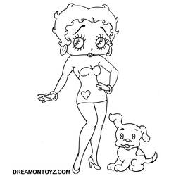 Dessin à colorier: Betty Boop (Dessins Animés) #25928 - Coloriages à Imprimer Gratuits