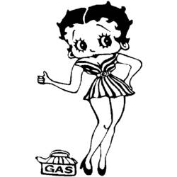 Dessin à colorier: Betty Boop (Dessins Animés) #25934 - Coloriages à Imprimer Gratuits