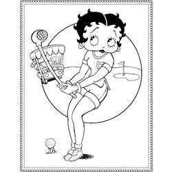 Dessin à colorier: Betty Boop (Dessins Animés) #25938 - Coloriages à Imprimer Gratuits