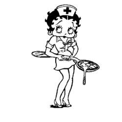 Dessin à colorier: Betty Boop (Dessins Animés) #25951 - Coloriages à Imprimer Gratuits