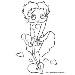 Dessin à colorier: Betty Boop (Dessins Animés) #25955 - Coloriages à Imprimer Gratuits