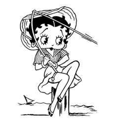Dessin à colorier: Betty Boop (Dessins Animés) #25965 - Coloriages à Imprimer Gratuits