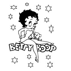 Dessin à colorier: Betty Boop (Dessins Animés) #25974 - Coloriages à Imprimer Gratuits