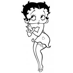 Dessin à colorier: Betty Boop (Dessins Animés) #25978 - Coloriages à Imprimer Gratuits