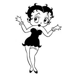 Dessin à colorier: Betty Boop (Dessins Animés) #26000 - Coloriages à Imprimer Gratuits