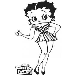 Dessin à colorier: Betty Boop (Dessins Animés) #26010 - Coloriages à Imprimer Gratuits