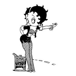 Dessin à colorier: Betty Boop (Dessins Animés) #26012 - Coloriages à Imprimer Gratuits
