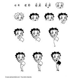 Dessin à colorier: Betty Boop (Dessins Animés) #26032 - Coloriages à Imprimer Gratuits