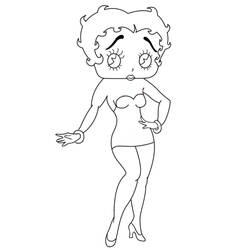 Dessin à colorier: Betty Boop (Dessins Animés) #26035 - Coloriages à Imprimer Gratuits