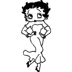 Dessin à colorier: Betty Boop (Dessins Animés) #26061 - Coloriages à Imprimer Gratuits