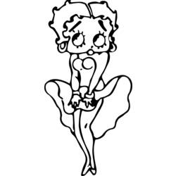 Dessin à colorier: Betty Boop (Dessins Animés) #26075 - Coloriages à Imprimer Gratuits