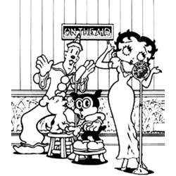 Dessin à colorier: Betty Boop (Dessins Animés) #26088 - Coloriages à Imprimer Gratuits