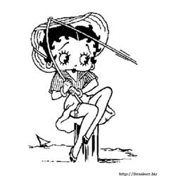 Dessin à colorier: Betty Boop (Dessins Animés) #26100 - Coloriages à Imprimer Gratuits